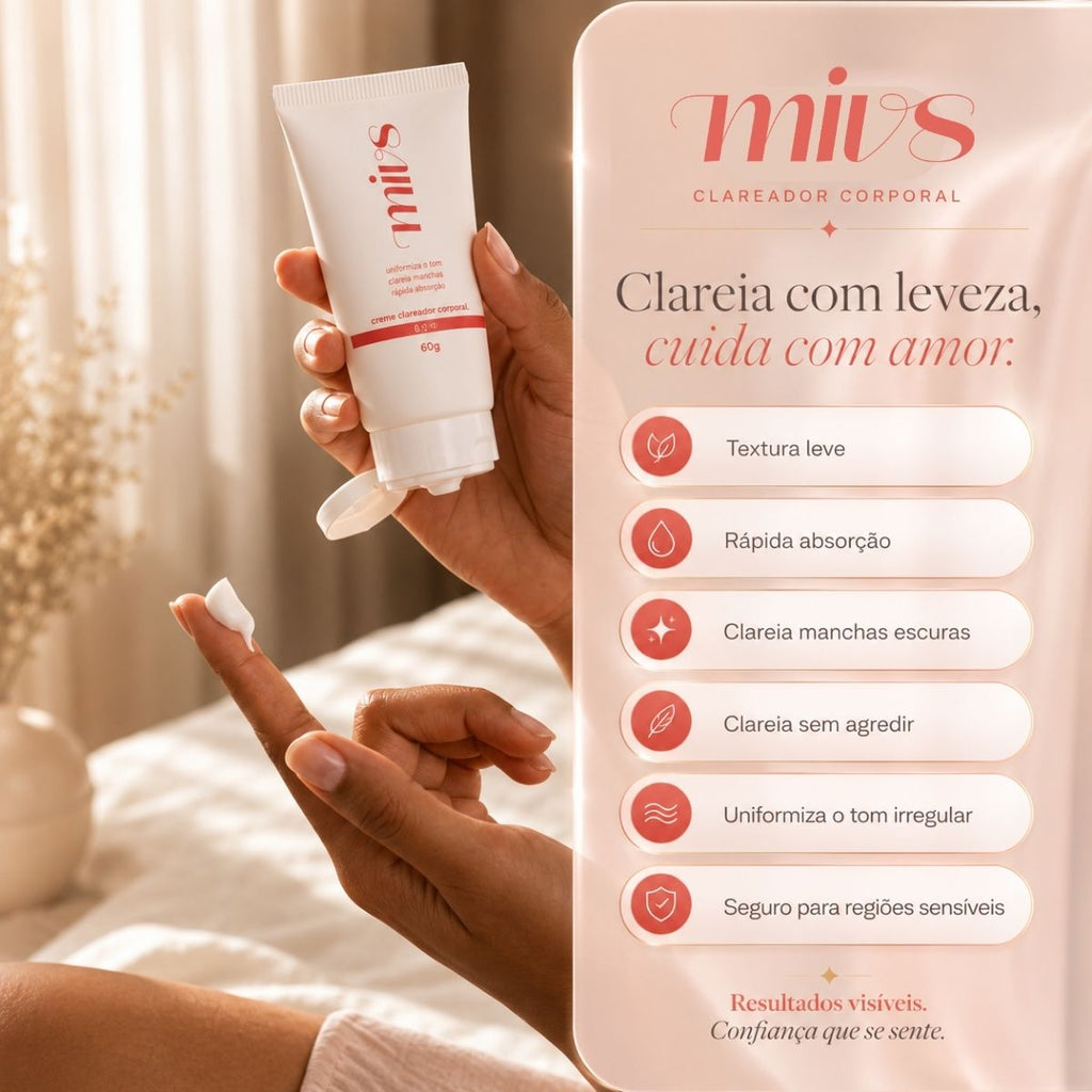 Clareador Íntimo e Corporal Mivs | Virilha e Axilas